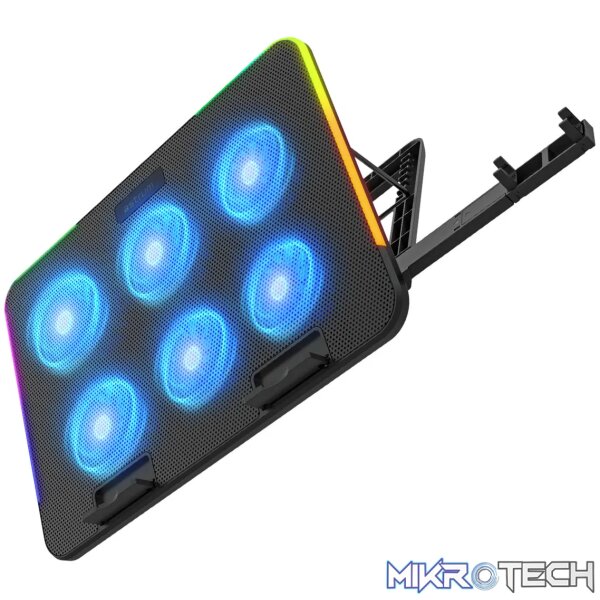 Laptop Cooling Pad 15.6" 6 x 60mm Fan Led 5 Level - LCP156 - Image 3